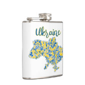 Folkloric pattern and Ukraine typography Flachmann (Rechts)