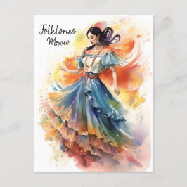 Folklorico Dance Mexico Postcard - World of Dance Postkarte