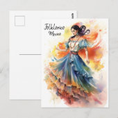 Folklorico Dance Mexico Postcard - World of Dance Postkarte (Vorne/Hinten)