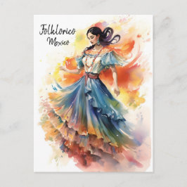 Folklorico Dance Mexico Postcard - World of Dance Postkarte