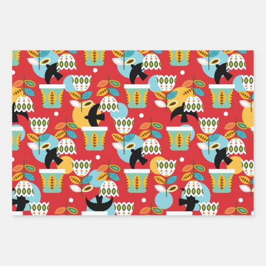 Folklorico Muster Set A Geschenkpapier Set (Vorderseite 3)