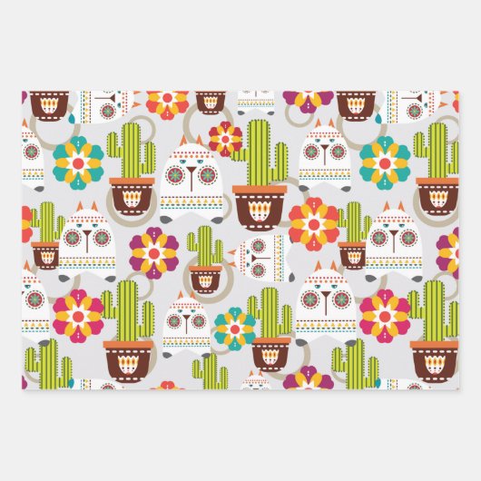 Folklorico Muster Set A Geschenkpapier Set (Vorderseite 2)