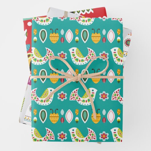 Folklorico Muster Set A Geschenkpapier Set (Beispiel)