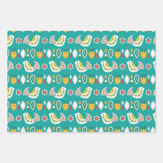 Folklorico Muster Set A Geschenkpapier Set (Vorderseite)