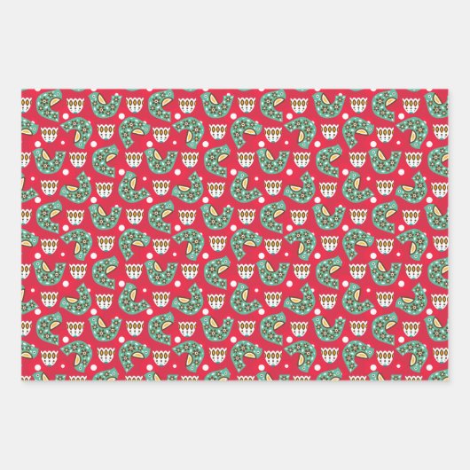 Folklorico Muster Set B Geschenkpapier Set (Vorderseite 3)