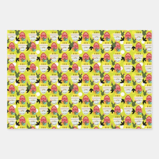 Folklorico Muster Set B Geschenkpapier Set (Vorderseite 2)