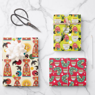 Folklorico Pattern Set B Geschenkpapier Set