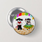 Folklorico Penguins Button (Vorne & Hinten)