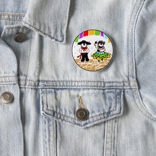 Folklorico Penguins Button (Beispiel)