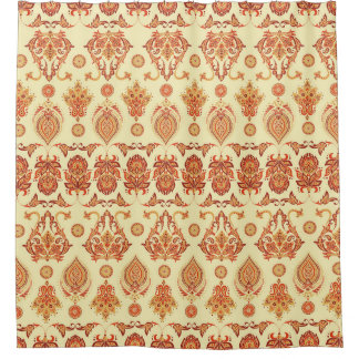 Folklorisches Batik florales ethnisches Muster Duschvorhang