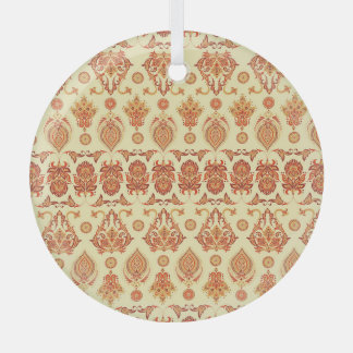 Folklorisches Batik florales ethnisches Muster Ornament Aus Glas