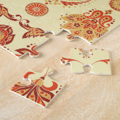 Folklorisches Batik florales ethnisches Muster Puzzle (Seite)