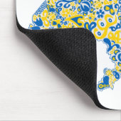 Folklorisches Muster und ukrainische Typografie Mousepad (Ecke)