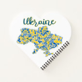 Folklorisches Muster und ukrainische Typografie Notizblock (Rückseite)