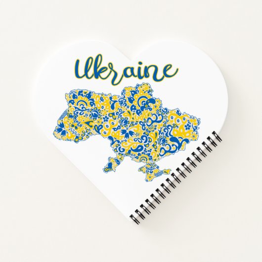 Folklorisches Muster und ukrainische Typografie Notizblock (Rückseite)