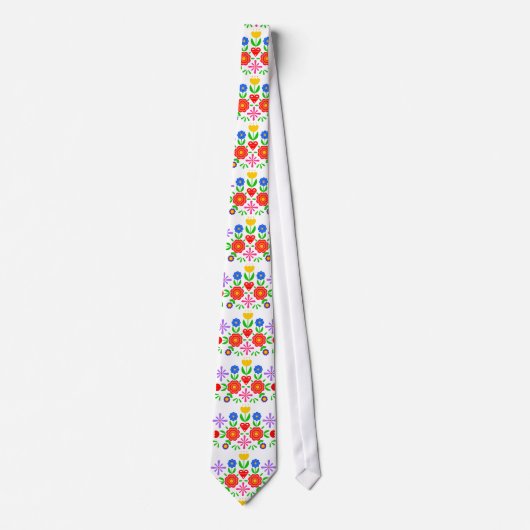 Folkloristische Blume Krawatte (Vorderseite)