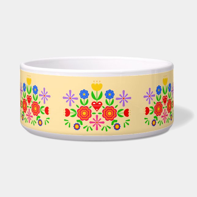 Folkloristische Blume Napf (Vorderseite)