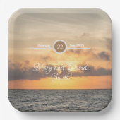 Folklostrandvormittag Hochzeitspapier-Teller Pappteller (Vorderseite)