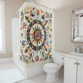 Folkmotive in der Symboldekoration Folkl Duschvorhang (Beispiel)