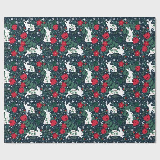 Folkrabbit Weihnachtsfeiertag Geschenkpapier (Flach)