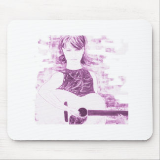 folksinger Mädchen Sepiaton Mousepad