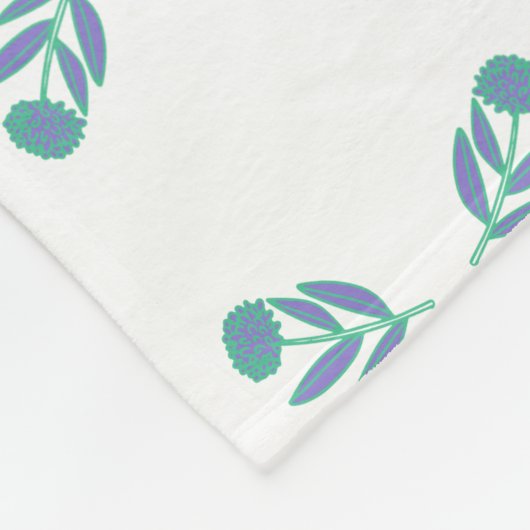 Folksy Blume Blanket Fleecedecke (Ecke)
