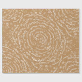 Folksy Caramel Boho Fern Pattern Geschenkpapier (Flach)