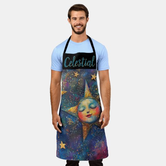 Folksy Celestial Schürze (Getragen)