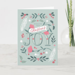 Folksy Christmas Joeting Karte
