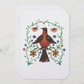 Folksy Classic Wedding Einladung (Vorne/Hinten)