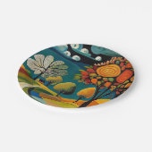 Folksy Country Scene Pappteller (Schrägansicht)