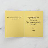 Folksy Forest Badger Crochet Sock Denken Sie an Si Karte (Innenseite)