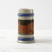 Folksy Orange Cat Bierglas (Mittel)