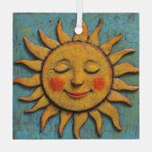 Folksy Sun Ornament Aus Glas (Rückseite)