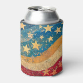 Folksy US Flagge Dosenkühler (Kanne Vorderseite)