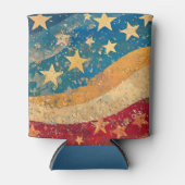 Folksy US Flagge Dosenkühler (Vorderseite)