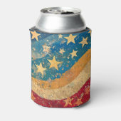 Folksy US Flagge Dosenkühler (Kanne Rückseite)