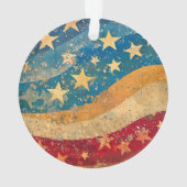 Folksy US Flagge Ornament (Rückseite)