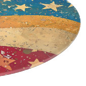 Folksy US Flagge Schneidebrett (Ecke)