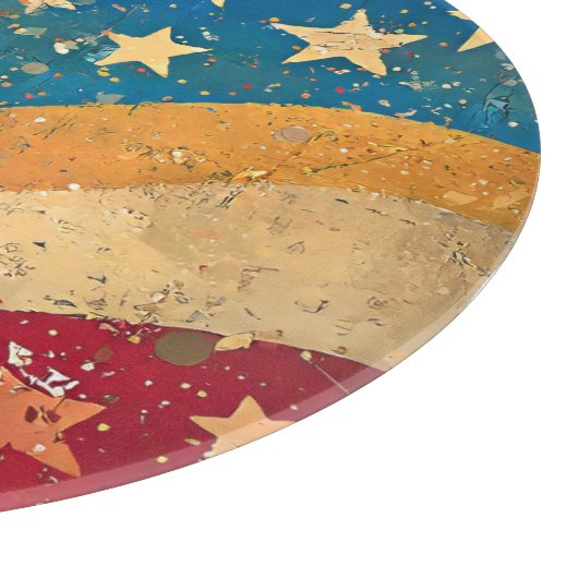 Folksy US Flagge Schneidebrett (Ecke)