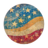 Folksy US Flagge Schneidebrett (Vorderseite)