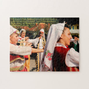 Folktänzer in Tuzla in Bosnien Puzzle