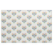 Folktische Blume - herzförmige Zusammensetzung Stoff (Fat Quarter (45,7 x 55,9 cm))
