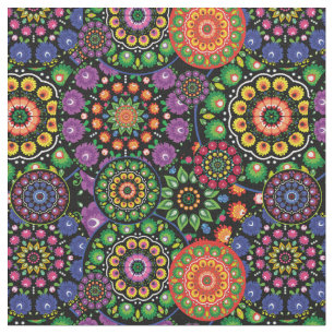 Folktische Blume - Mandalas Stoff