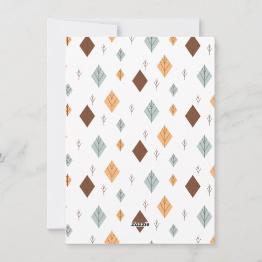 Folky Fall Foto Feiertagskarte (Rückseite)