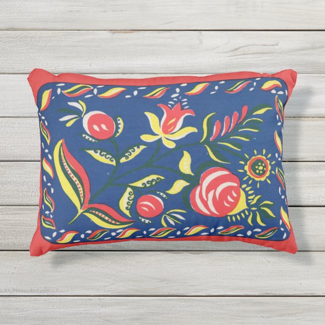 Folky Pennsylvania Kissen Für Draußen (Vorderseite)