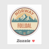 Folldal, Norge Norwegen Aufkleber (Blatt)