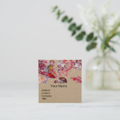 FOLLET DER MUSHROOMS Fantasy FANCEL Kraft Monogram Quadratische Visitenkarte (Stehend Vorderseite)