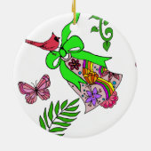 Follikuläres Lymphom-Bell-Band Keramik Ornament (Hinten)