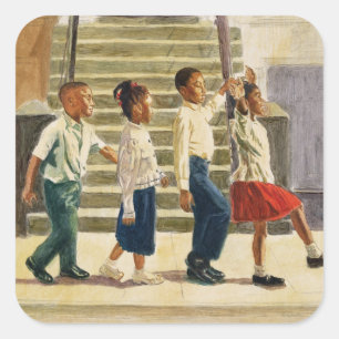 Follow-me 1995 quadratischer aufkleber